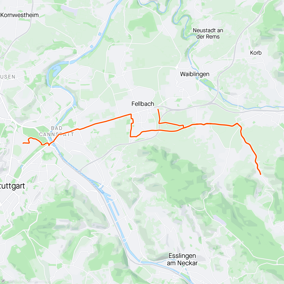 Map of the activity, Strümpfelbach