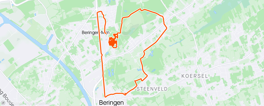 Map of the activity, MTB Beringen