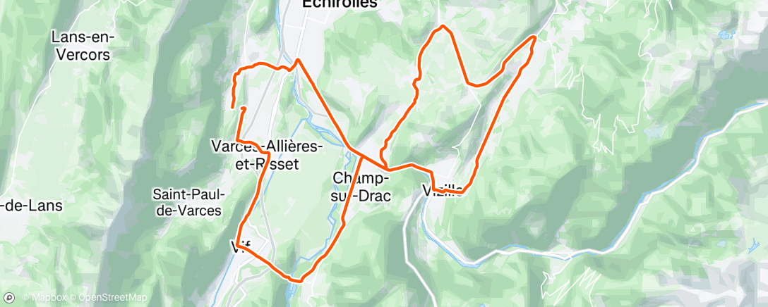 Map of the activity, Sortie vélo dans l'après-midi