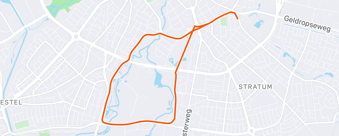 Map of the activity, Avondloop
