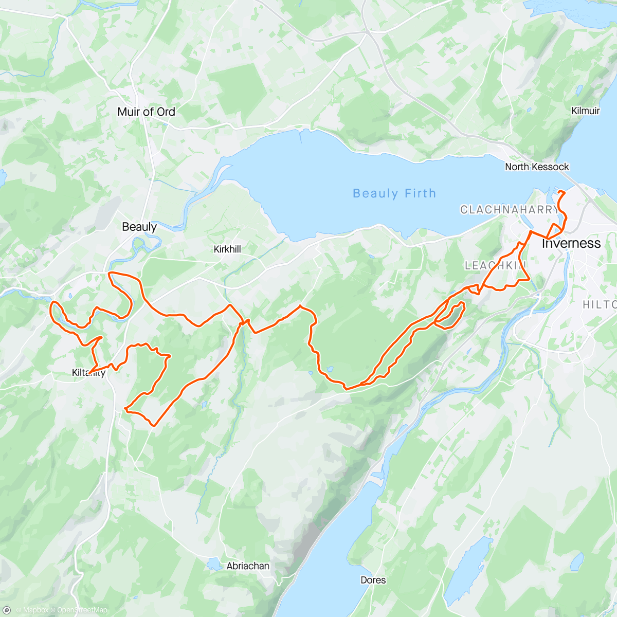 Map of the activity, unendlich Trails