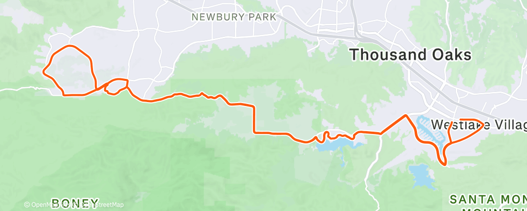 Map of the activity, Newbury Park Loop
