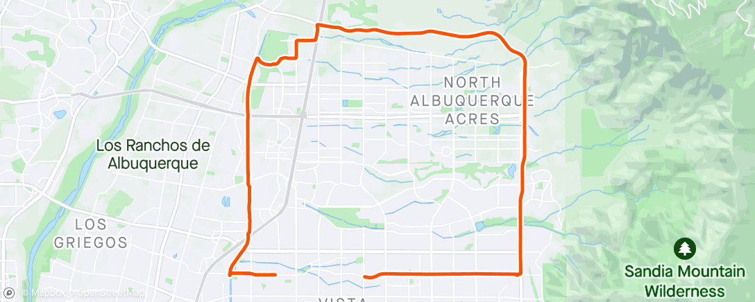 Map of the activity, Sunday ride.
