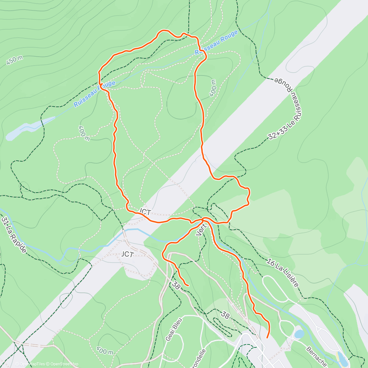 Карта физической активности (Lunch Snowshoe)