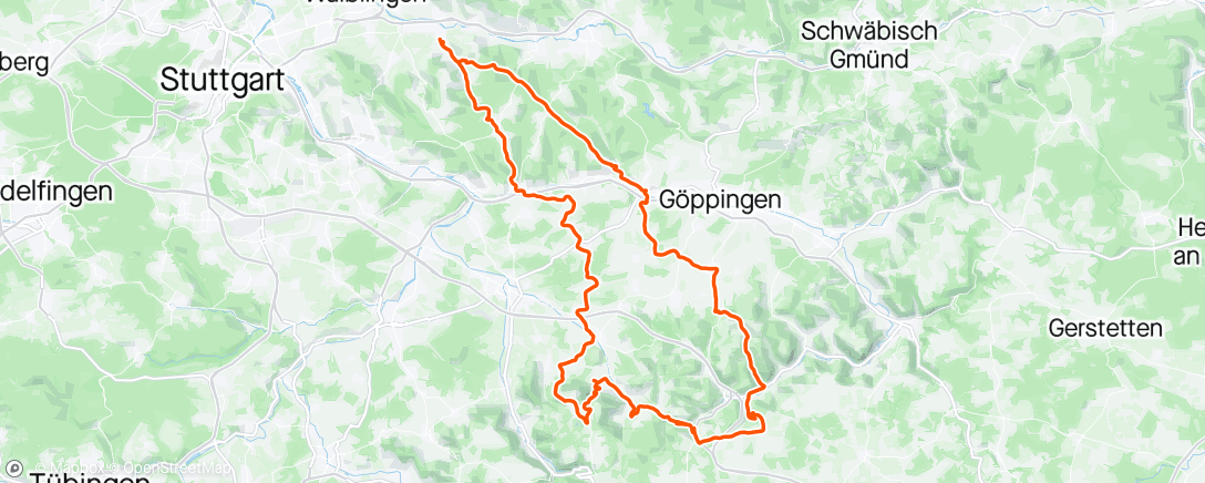 アクティビティ「Quäldich Filstalronde mim Abschtecherle uff d Schwäbische Alb👍🏻🚴‍♂️🚴‍♂️🚴‍♂️」の地図