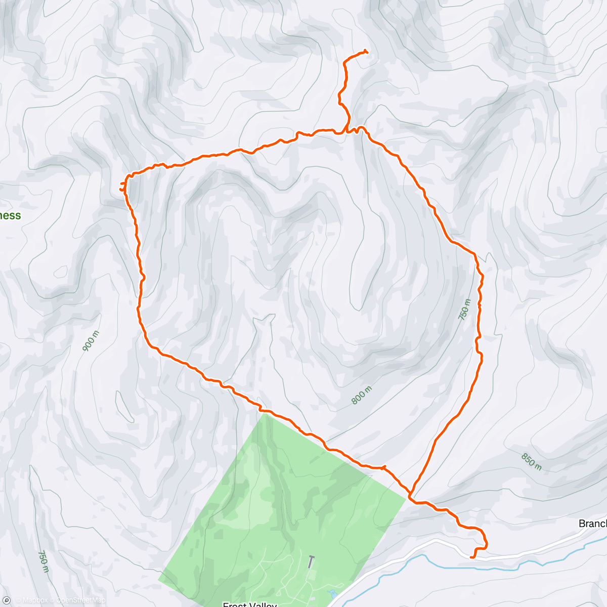 Map of the activity, South Doubletop & Big Indian Mountain