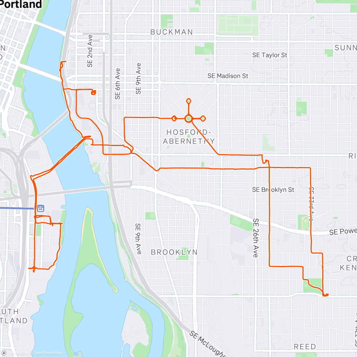 Map of the activity, Flutes and Justice ride