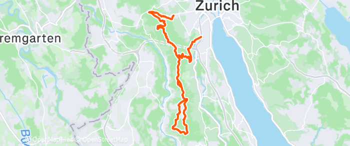 Route map of Aeugst am Albis Loop