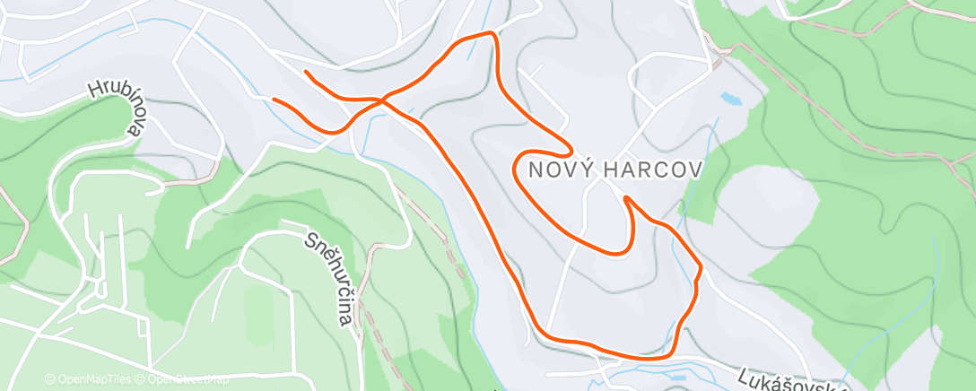 Map of the activity, Lunch Walk