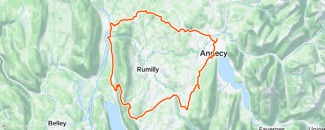 Map of the activity, Sortie vélo le matin