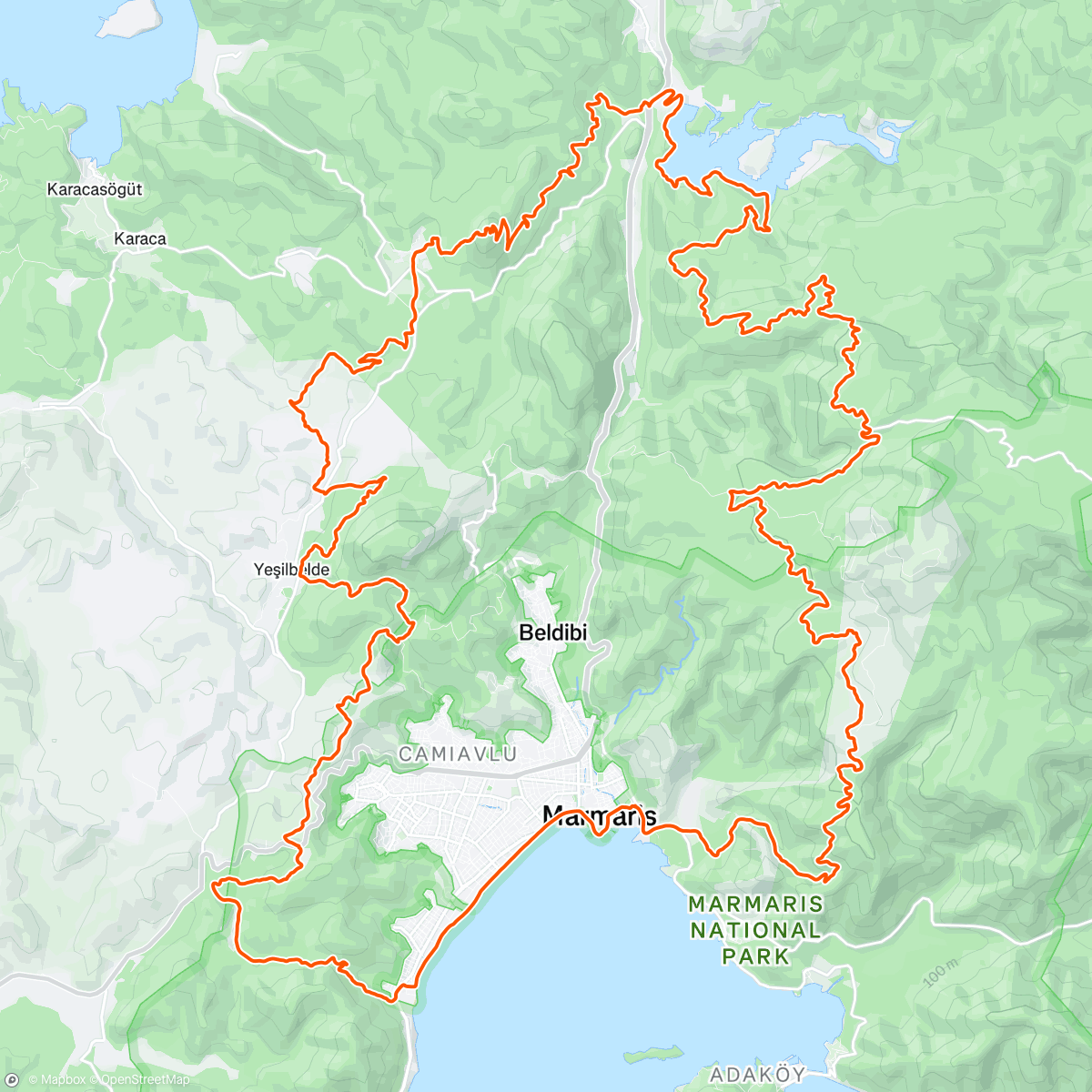 Map of the activity, Marmaris ultra