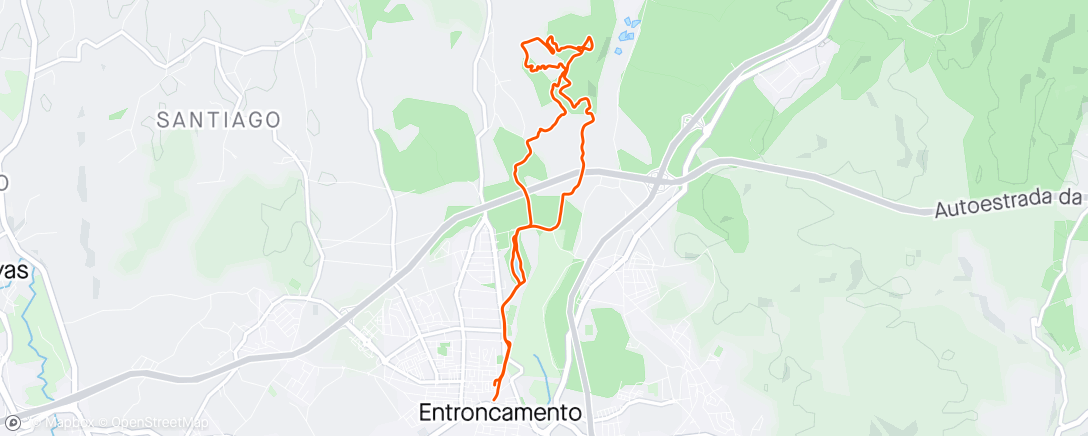 Map of the activity, Caminhada Aberta by PP