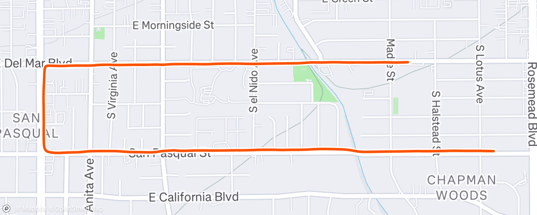 Map of the activity, Morning Run