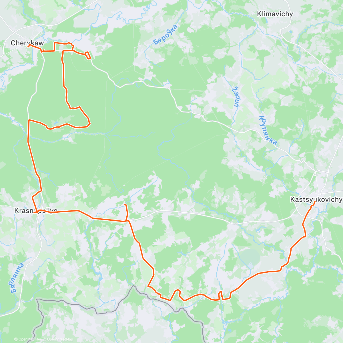 Map of the activity, Рожденственская Могилевщина д2