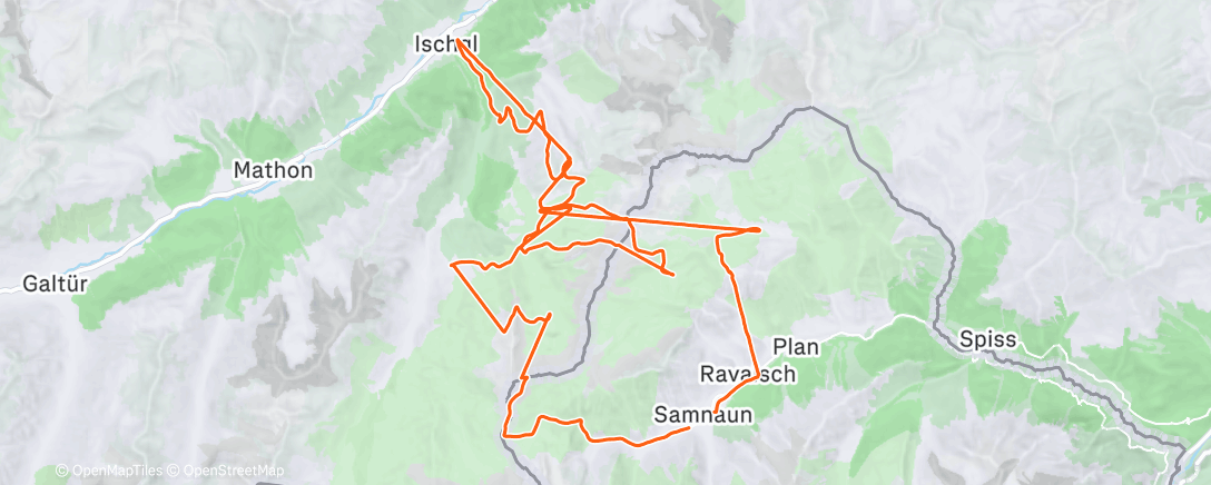 Map of the activity, Skiabfahrt am Nachmittag