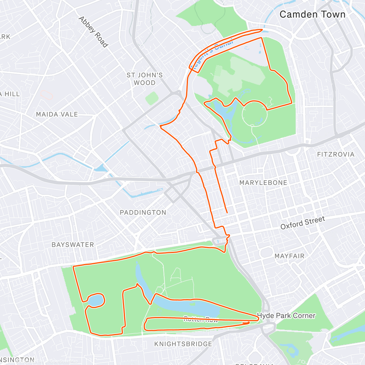 Map of the activity, Big End of Year Run 2025