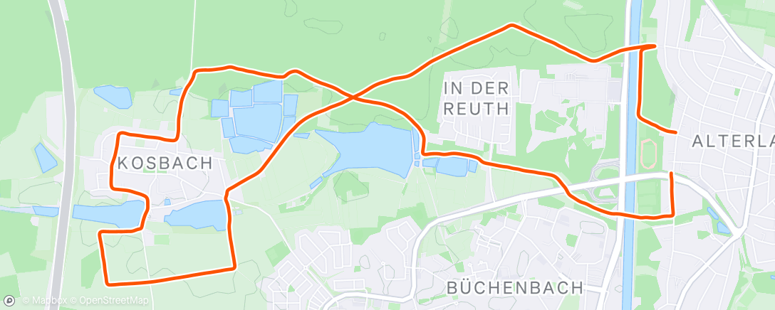 Map of the activity, Lauf am Nachmittag
