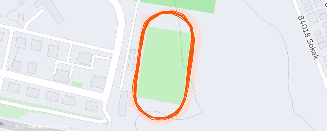 Map of the activity, Evening Run