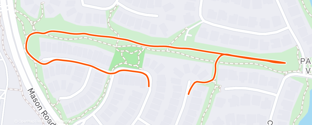 Map of the activity, Afternoon Walk