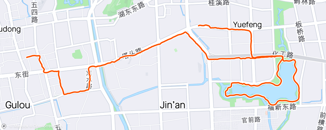 Mapa de la actividad (Fuzhou Breakfast Run)