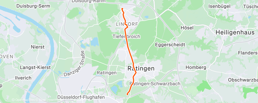 Map of the activity, Fahrt am Nachmittag