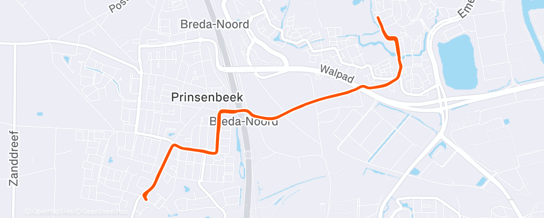 Map of the activity, Namiddagwandeling