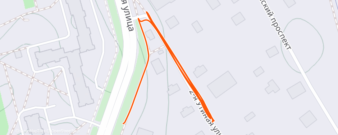 Map of the activity, Утренний забег