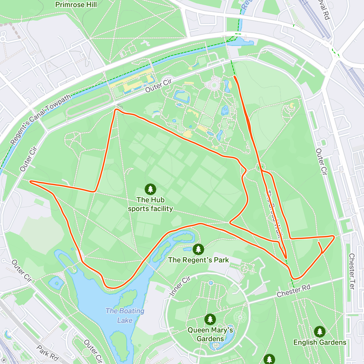 Map of the activity, Jasmin's first race 5k done!!!