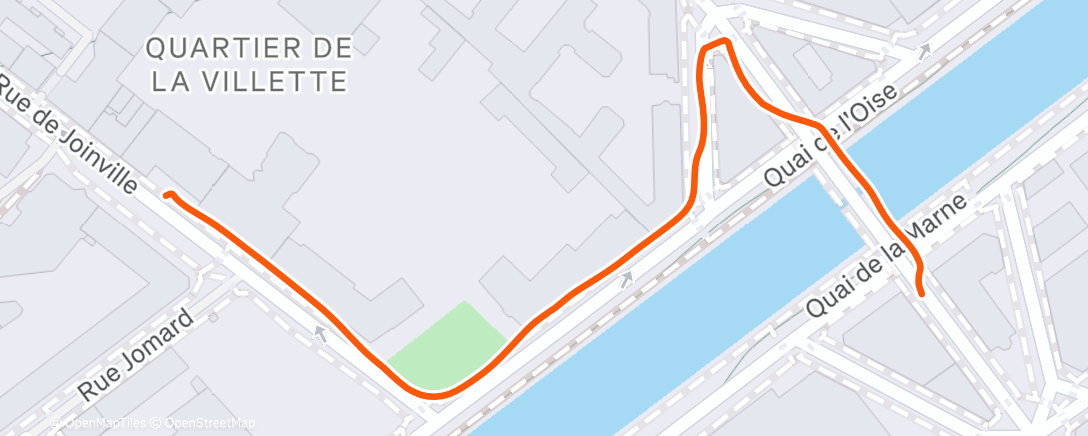 Mapa de la actividad (Evening Walk)