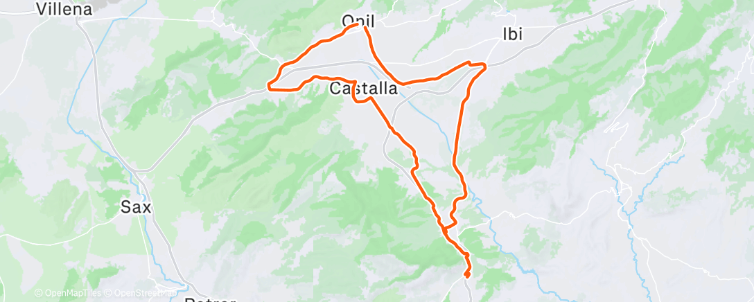 Map of the activity, Vueltinha