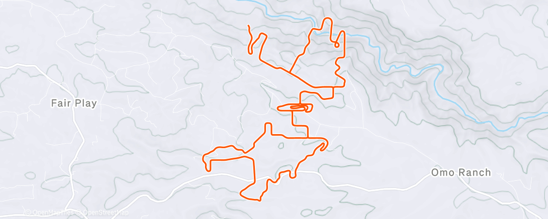 Карта физической активности (MyWhoosh - Mount Grizzly)
