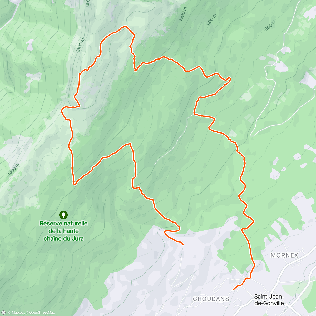 Map of the activity, TJT. Thursday Jura Therapy. Much needed 🤯