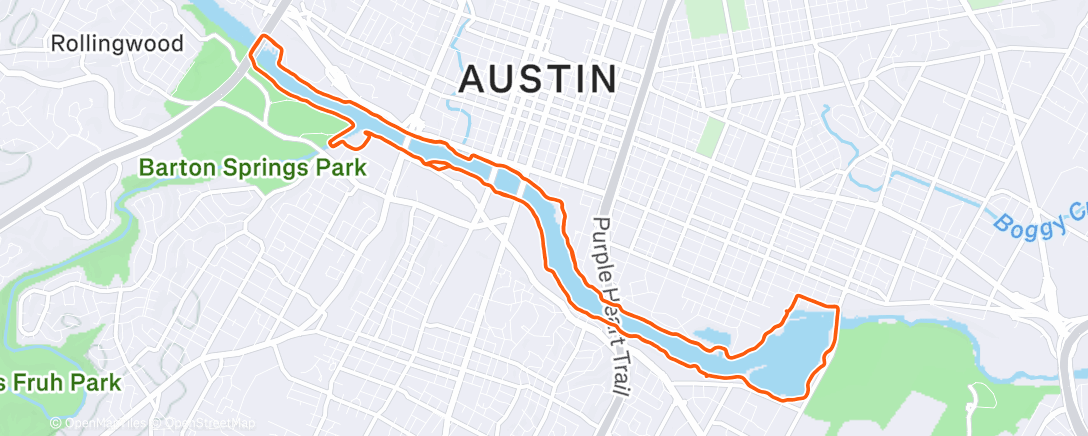Map of the activity, Morning Run