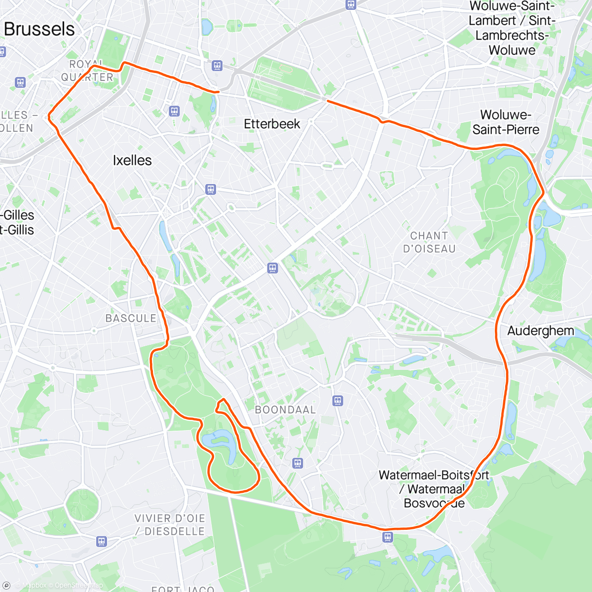 Carte de l'activité 20 km van Brussel!😍🫠