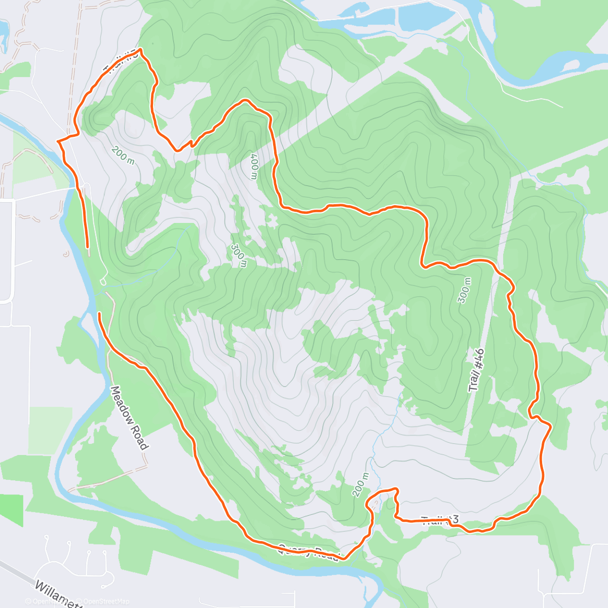 Map of the activity, Morning Run