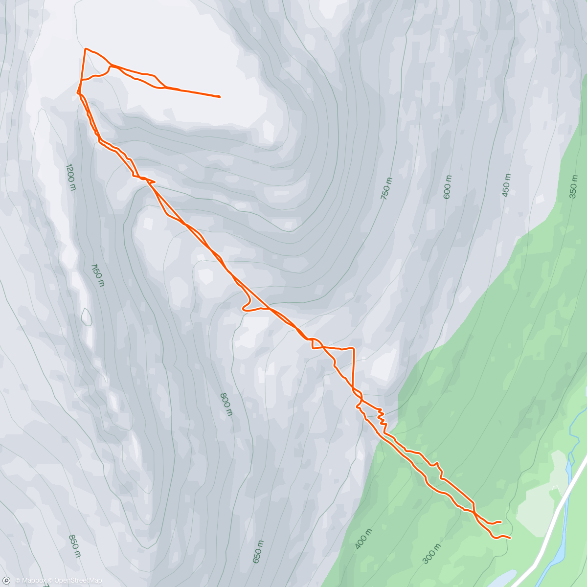 Map of the activity, Stallofjellet