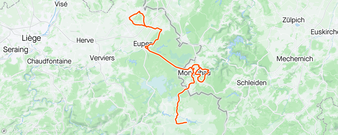 Mappa dell'attività Tryptique Ardennais stage 2