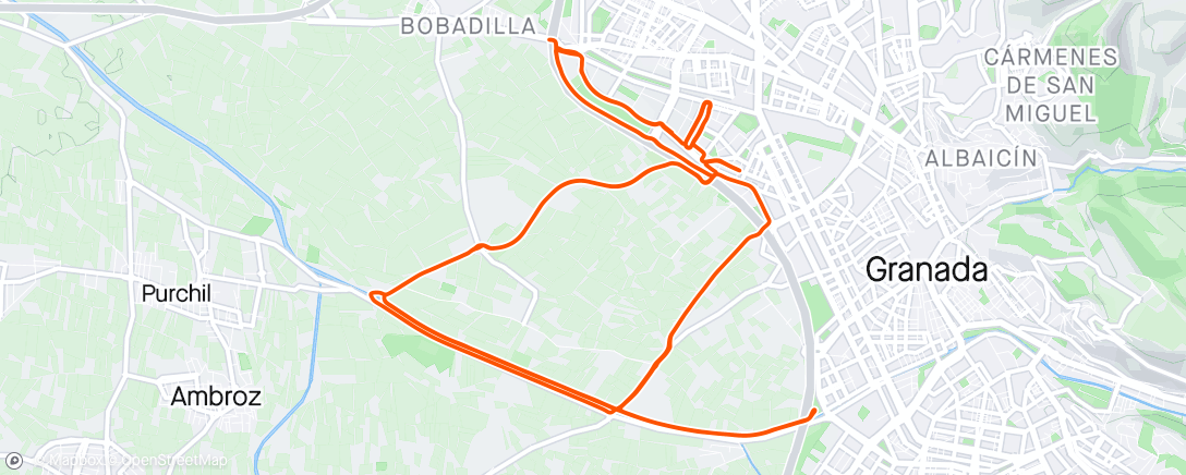 Map of the activity, Carril bici