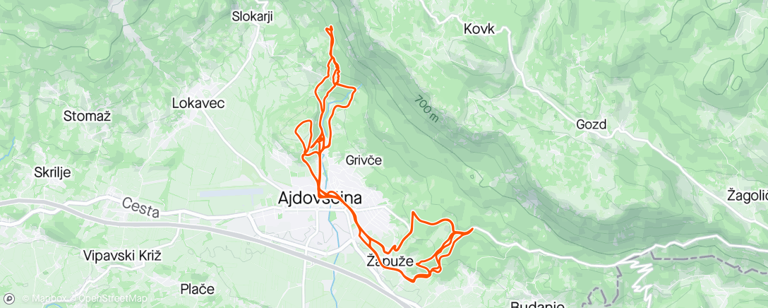 Map of the activity, Ajdovscina SloEnduro