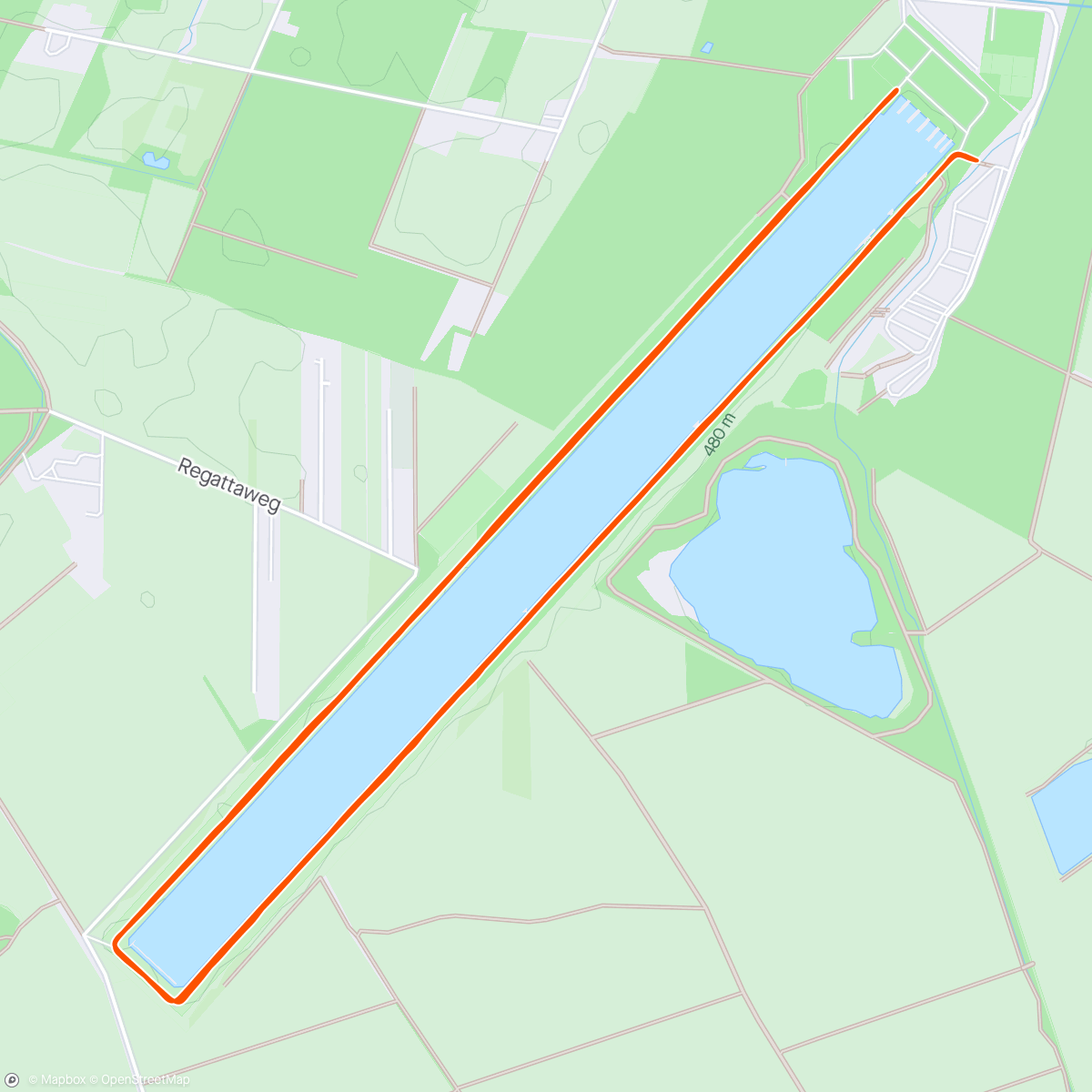 Map of the activity, Lunch Roller Ski