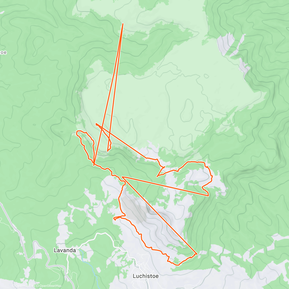 Map of the activity, Crimea Winter Trail