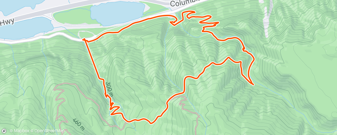Map of the activity, Afternoon Run