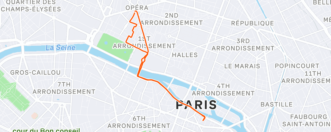 Map of the activity, 🌧 Lunch Ride