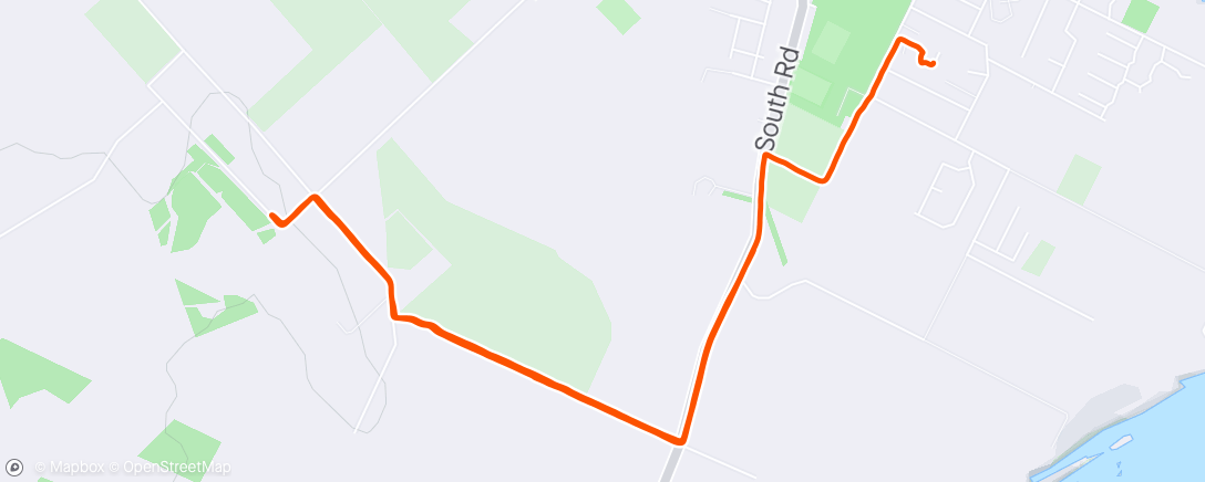 Mapa de la actividad, Sunday Run
After my weekly new fitness classes that are for killing legs 😵‍💫 managed a wee 5k run 
Hopefully building strength 🤞