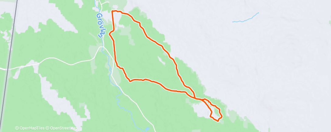 Map of the activity, Lunch Nordic Ski