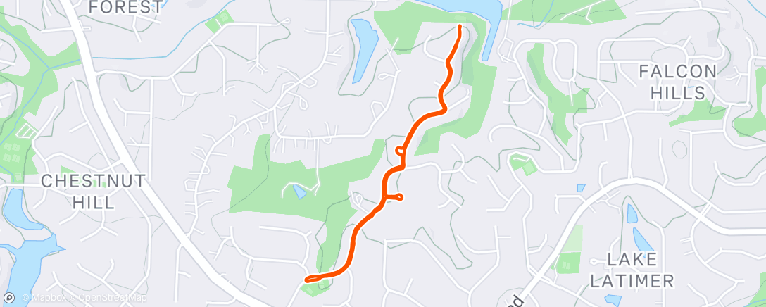 Map of the activity, Morning Hike
