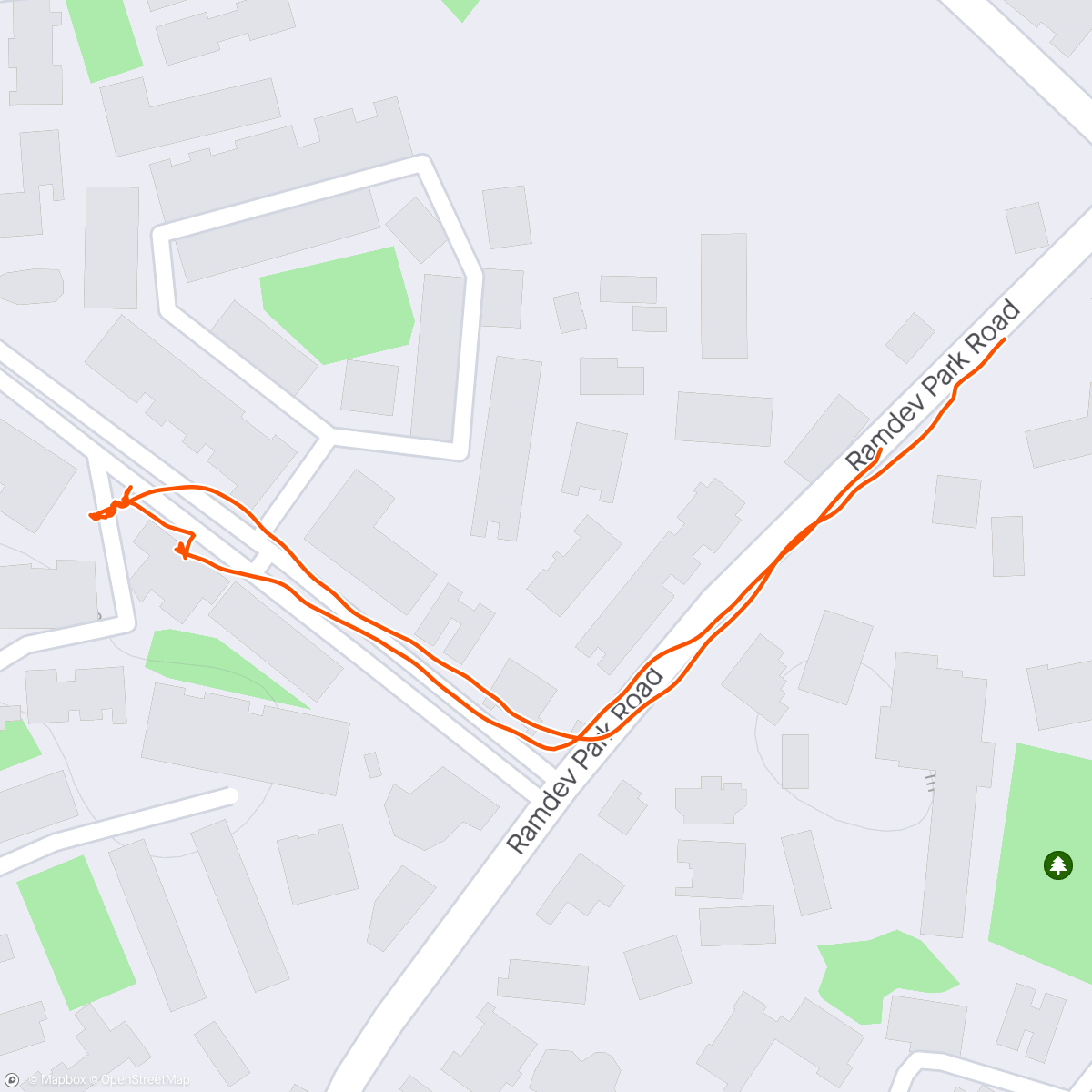 Map of the activity, Run x3