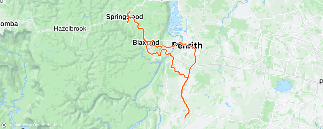 Map of the activity, Morning Ride