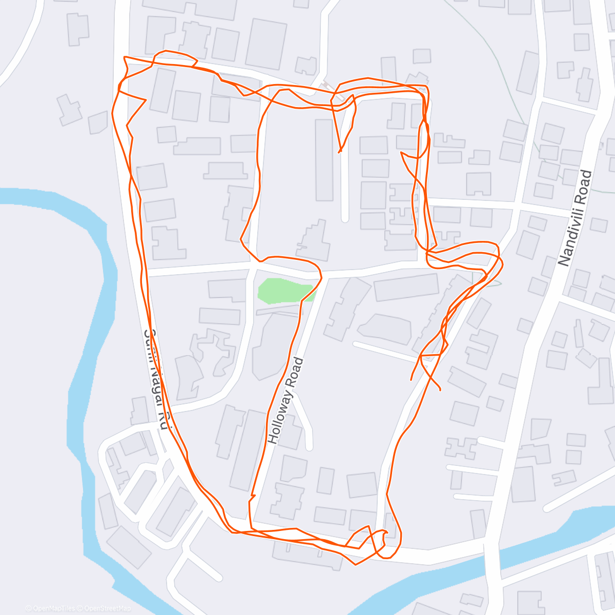 Map of the activity, Morning Run Day 038