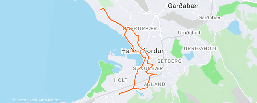 Map of the activity, Kirkjuhlaup Hauka 🏃✅🎄